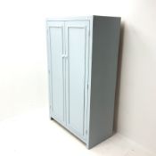 Mid to late century painted wardrobe, two doors enclosing fitted interior, W96cm, H160cm, D46cm