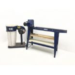 Draper WTL90 wood turning lathe on stand and dust extractor