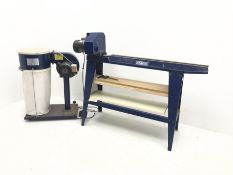Draper WTL90 wood turning lathe on stand and dust extractor