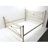 Cream finish 4'6" double divan bed surround, W186cm, H120cm, L214cm