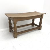 Mouseman oak rectangular coffee table by Robert Thompson of Kilburn, W83cm, H40cm, D37cm