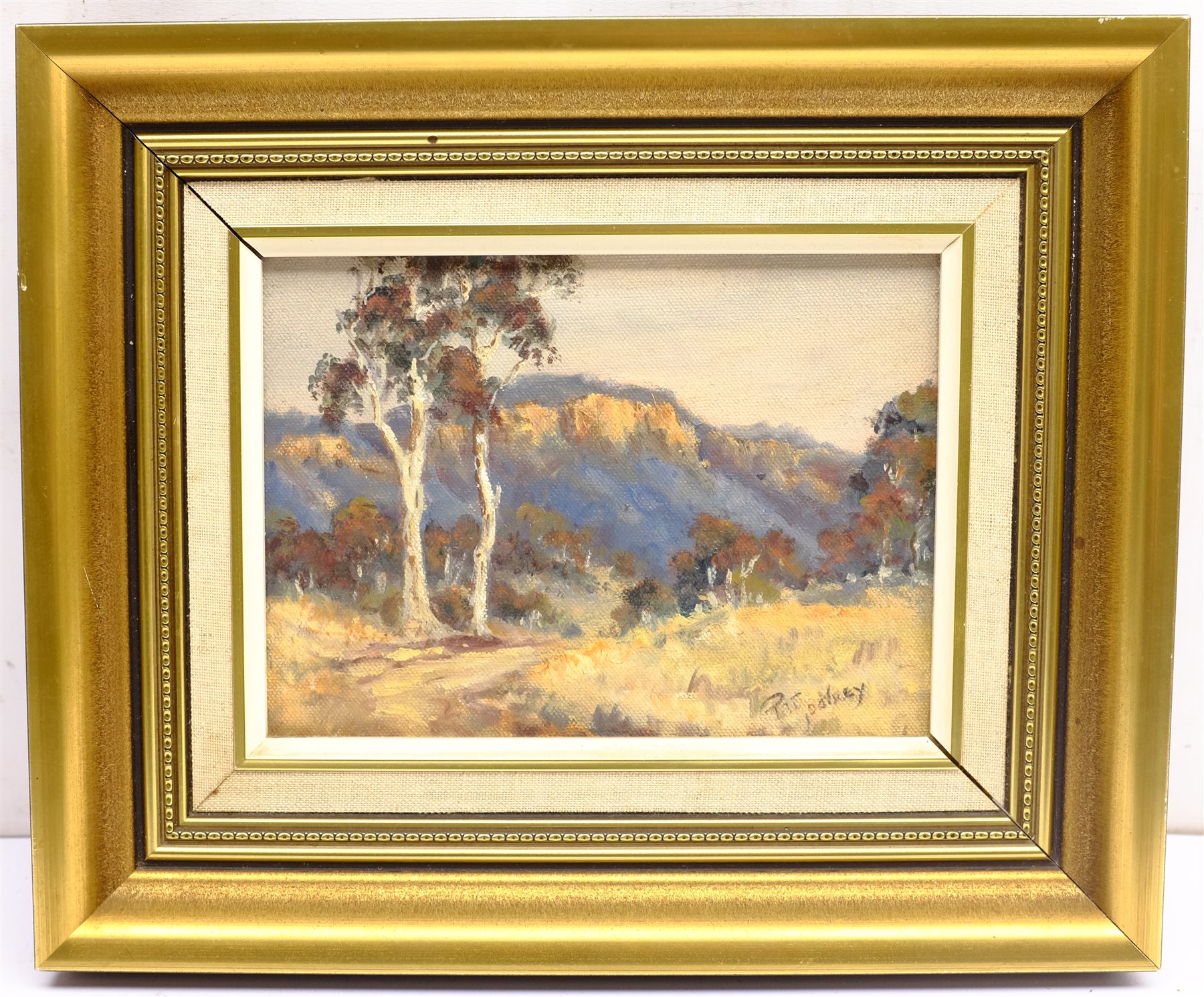 Pat Godfrey (Australian 1934-): 'Track in Megalong Valley' New South Wales, oil on board signed, tit - Image 3 of 6