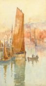 Frank Rousse (British fl.1897-1917): Whitby, watercolour signed 37cm x 20cm