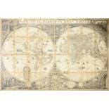 After Frederik de Wit (Dutch c.1629-1706): 'Nova Totius Terrarum Orbis Tabula', very large 20th cent