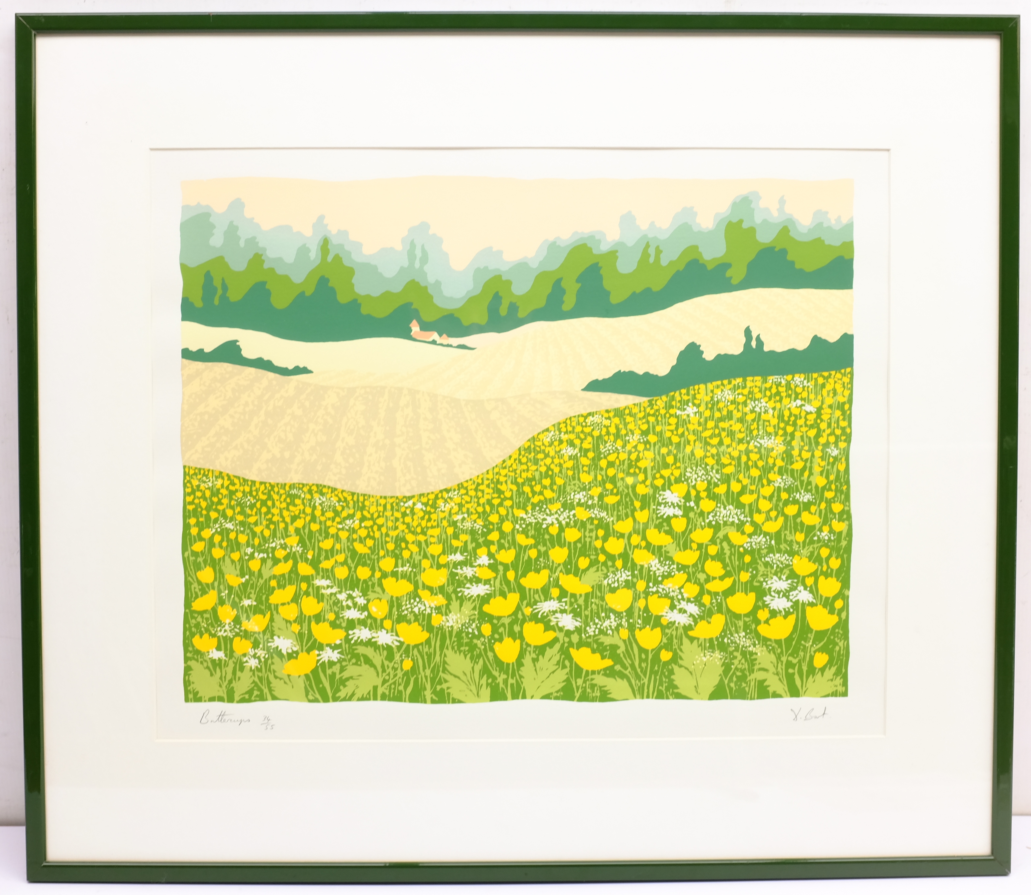 Dorothy Bart (British 20th/21st century): 'Buttercups', limited edition screen print signed titled a - Image 5 of 6