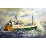 S Trueman (British 20th/21st century): Scarborough trawler 'The Maggie M' SH170, oil on board signed