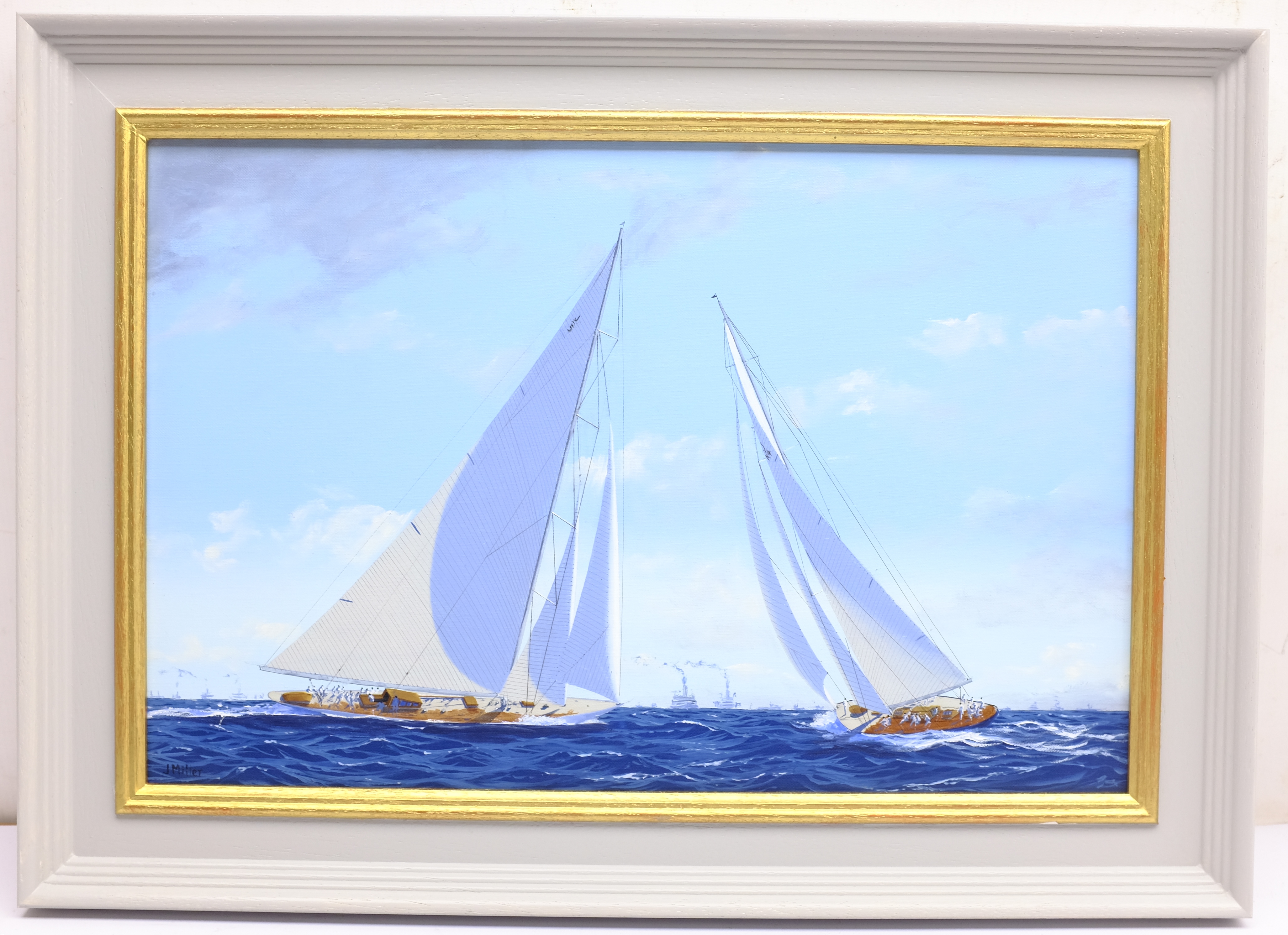 James Miller (British 1962-): 'Rainbow' & 'Endeavour' in the America's Cup Series 15th challenge 193 - Image 4 of 4