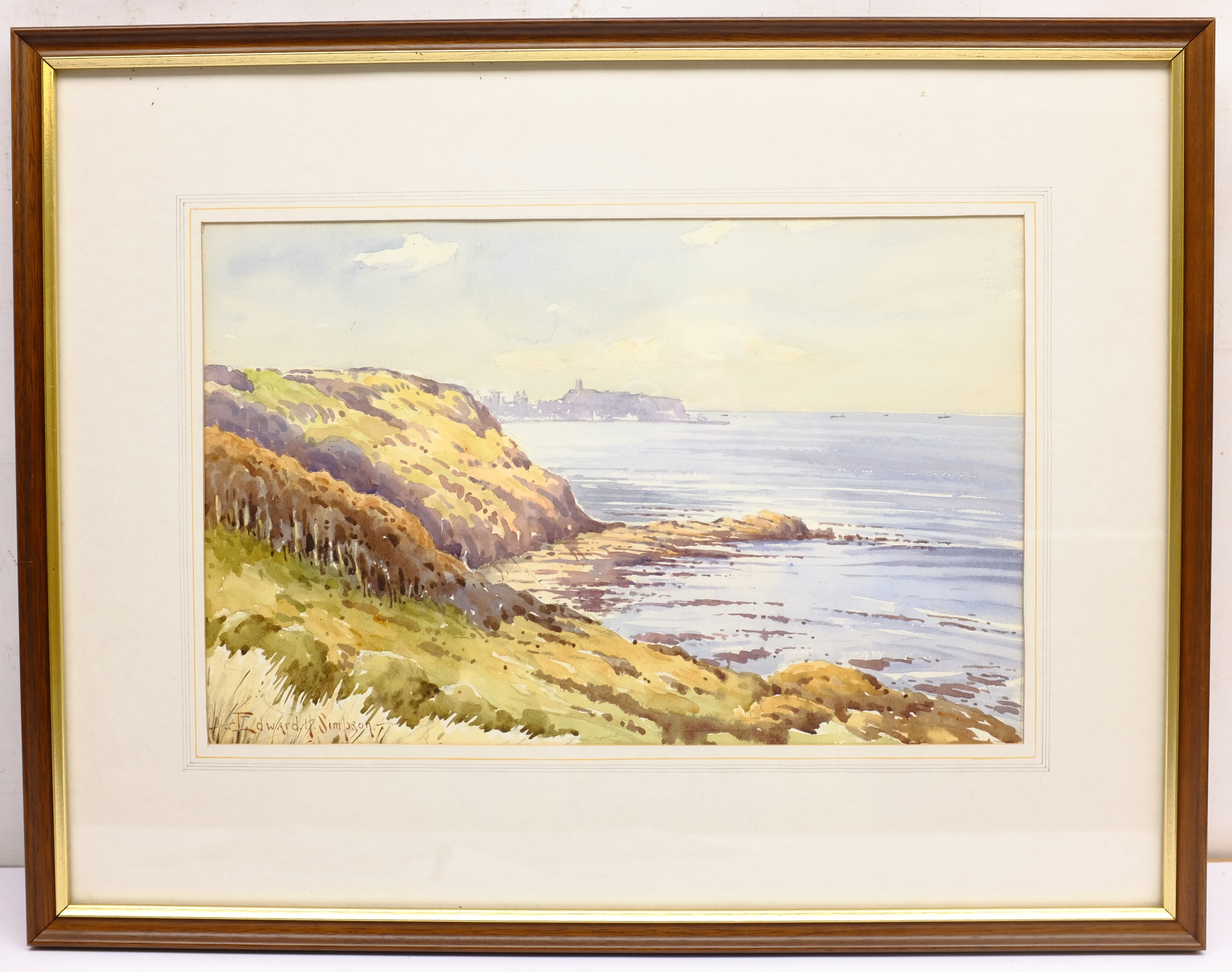 Edward H Simpson (British 1901-1989): 'Scarborough from Cornelian Bay' & 'The Beach Robin Hoods Bay' - Image 5 of 6