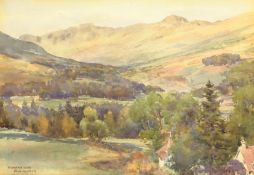Frank Watson Wood Jnr. (Scottish 1900-1985): 'Kirkton Glen, Balquhidder', watercolour signed, title