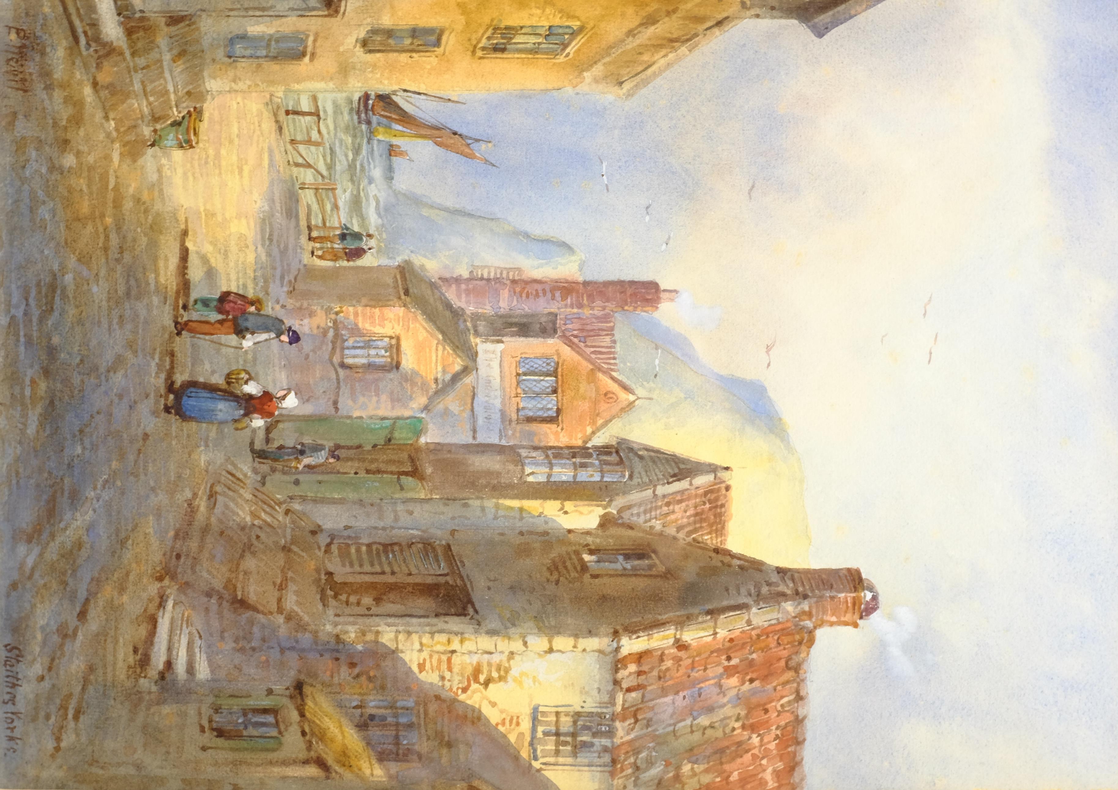 Edward Nevil (British fl.1880-1900): The Cod and Lobster 'Staithes', watercolour signed and titled 3