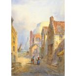 Edward Nevil (British fl.1880-1900): The Cod and Lobster 'Staithes', watercolour signed and titled 3