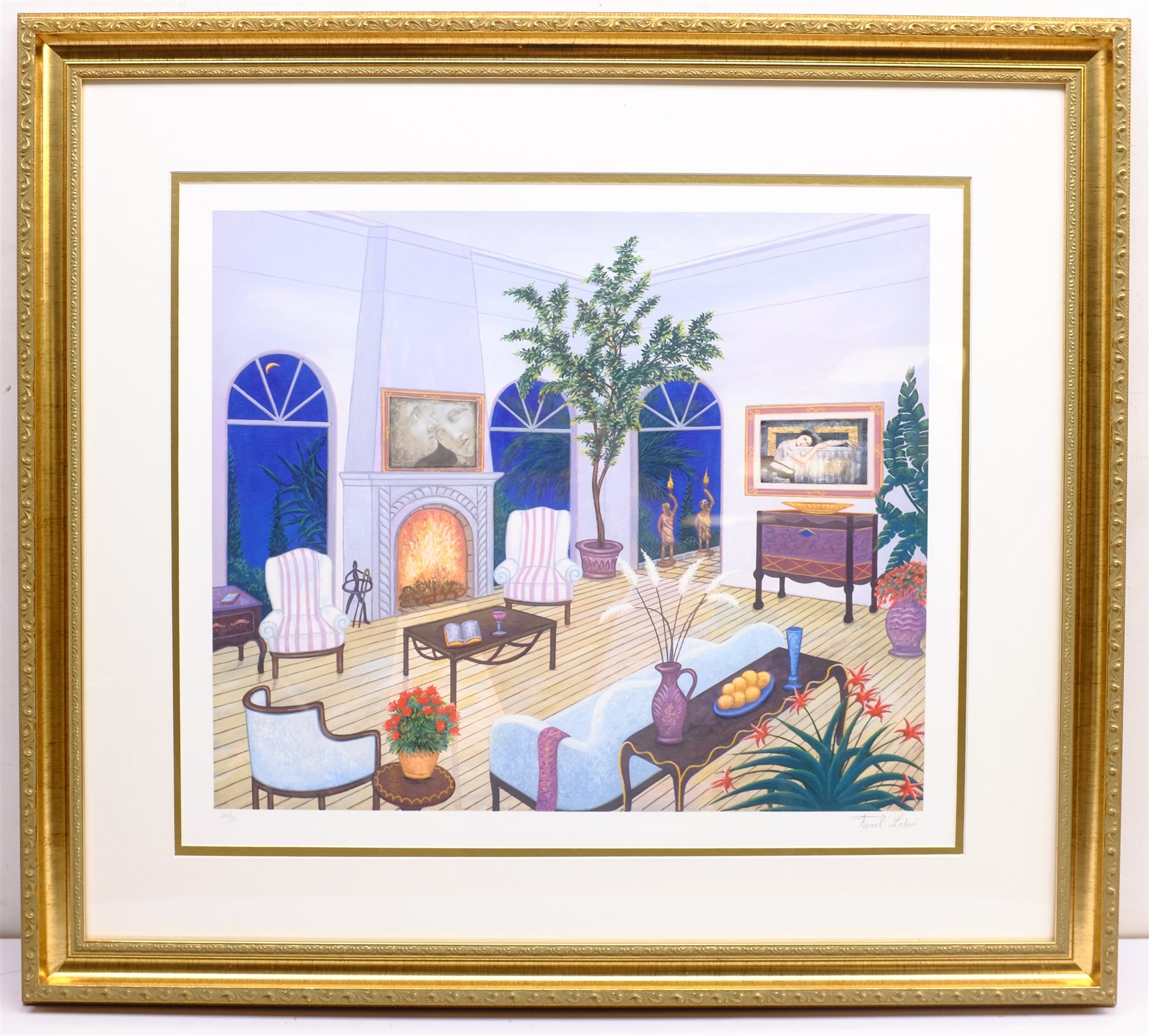 Francois (Fanch) Ledan (French 1949-): The Living Room, limited edition colour print signed and numb - Image 3 of 4