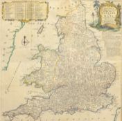 Thomas Kitchin (British 1719-1784): 'Most Accurate Map of the Roads of England and Wales with the Di