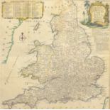 Thomas Kitchin (British 1719-1784): 'Most Accurate Map of the Roads of England and Wales with the Di