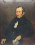 English School (19th century): 'Joseph Clegg 1810-1846' holding musical score