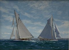 James Miller (British 1962-): 'Mariquita' & 'Tuisa' on the Solent