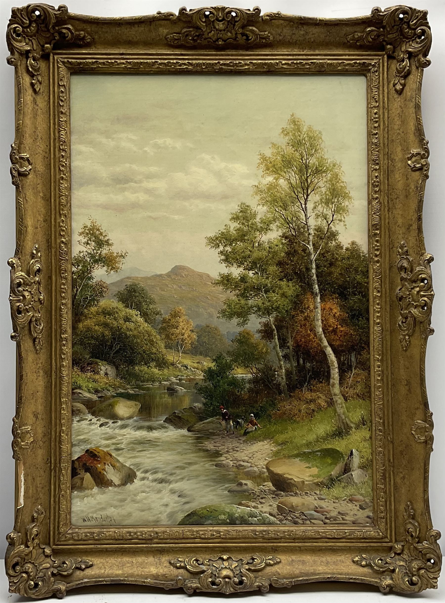 William Henry Mander (British 1850-1922): 'Scene at Brithdir Dolgelley' - Image 2 of 4