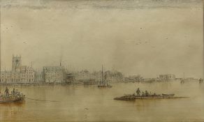 William Frederick Settle (British 1821-1897): 'Hull From the Humber Mouth'