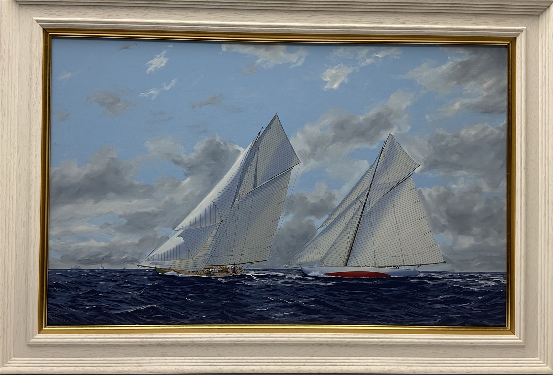 James Miller (British 1962-): 'Shamrock IV' & 'Resolute' in the America's Cup 1920 - Image 3 of 4