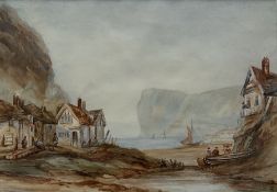 Henry Barlow Carter (British 1804-1868): 'Village of Staithes near Whitby'