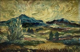 Isherwood (20th century): Landscape with Hills