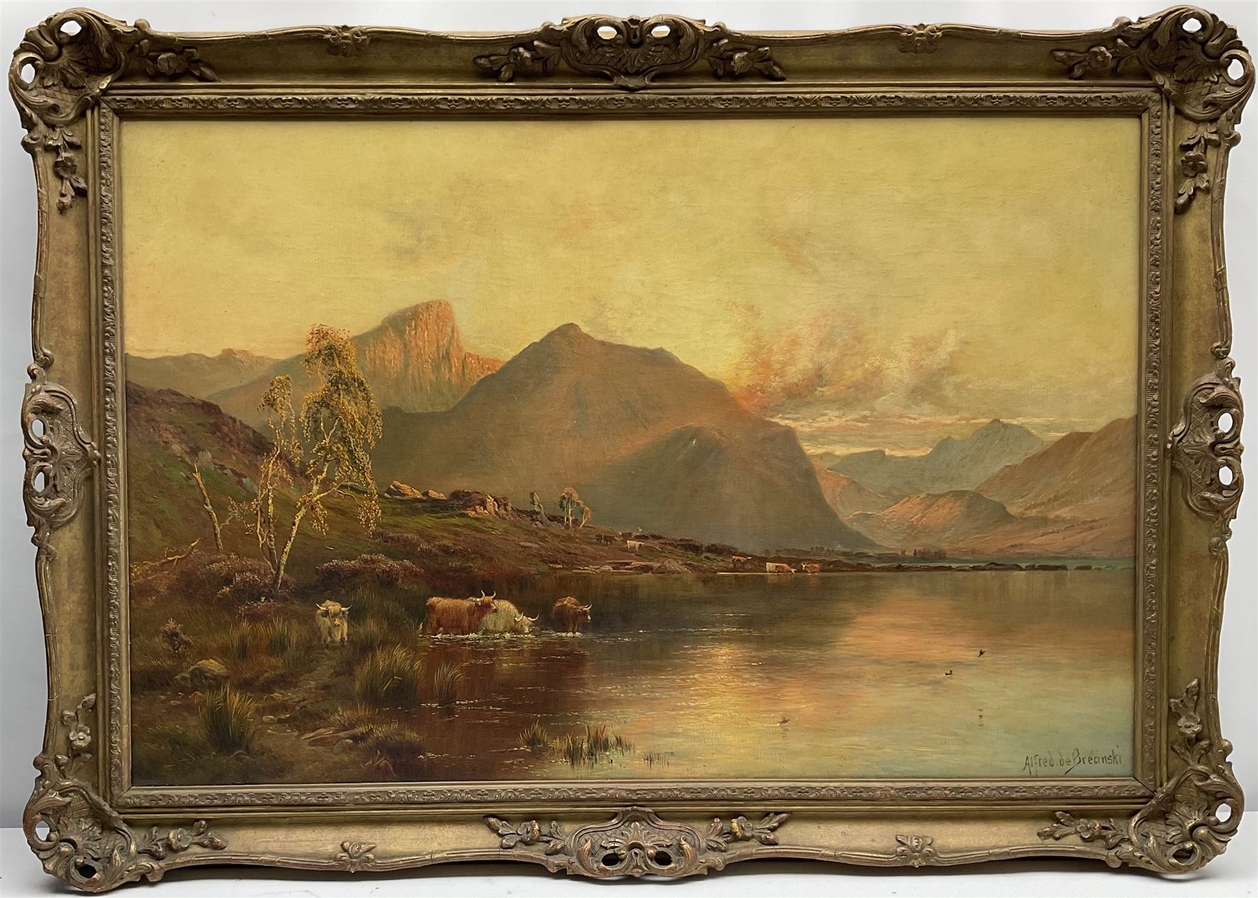 Alfred de Bréanski Snr. RBA (British 1852-1928): 'Cader Idris from Tregennan' - Image 2 of 4