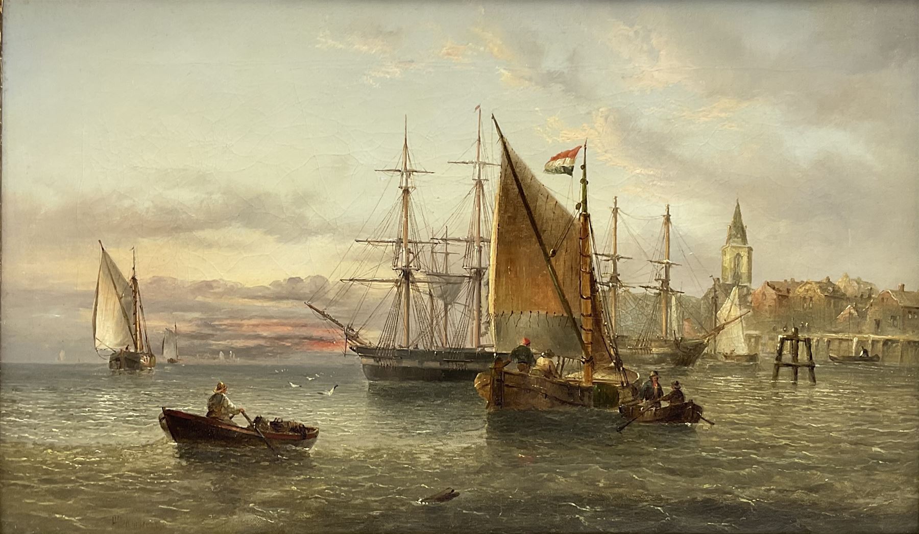 Henry Redmore (British 1820-1887): Shipping off the Dutch Coast