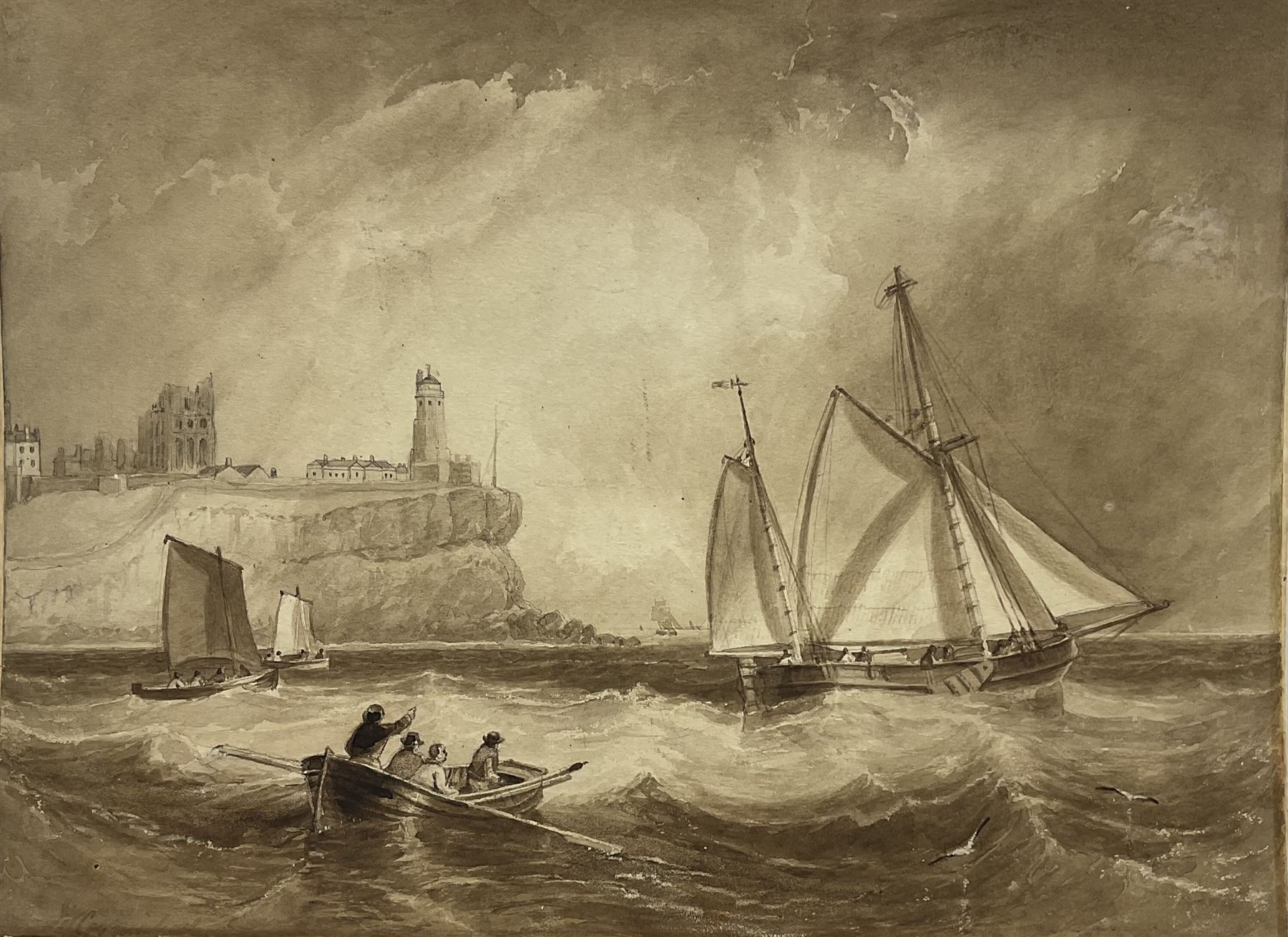 John Wilson Carmichael (British 1799-1868): Off Tynemouth