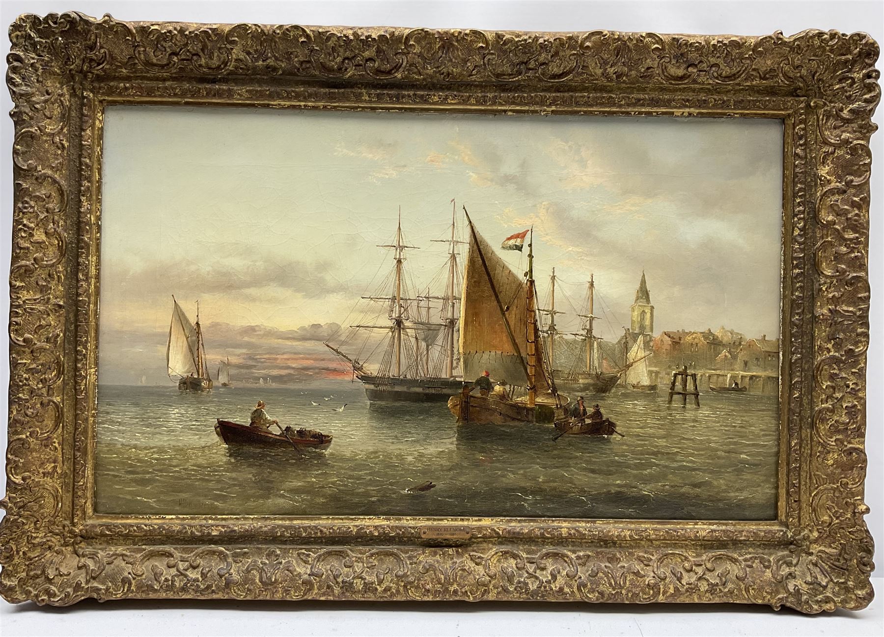 Henry Redmore (British 1820-1887): Shipping off the Dutch Coast - Image 2 of 4