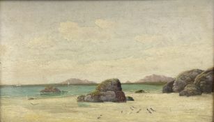 David James (British 1853-1904): Rocky Beach scene