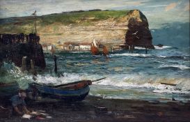 John Robertson Reid (Scottish 1851-1926): 'The Little Nab Staithes'