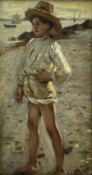 After Henry Scott Tuke (British 1858-1929): Boy on the Shoreline