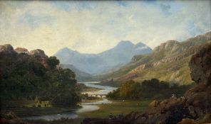 Attrib. William Ward Gill (1823-1894): Mountain Valley Landscape