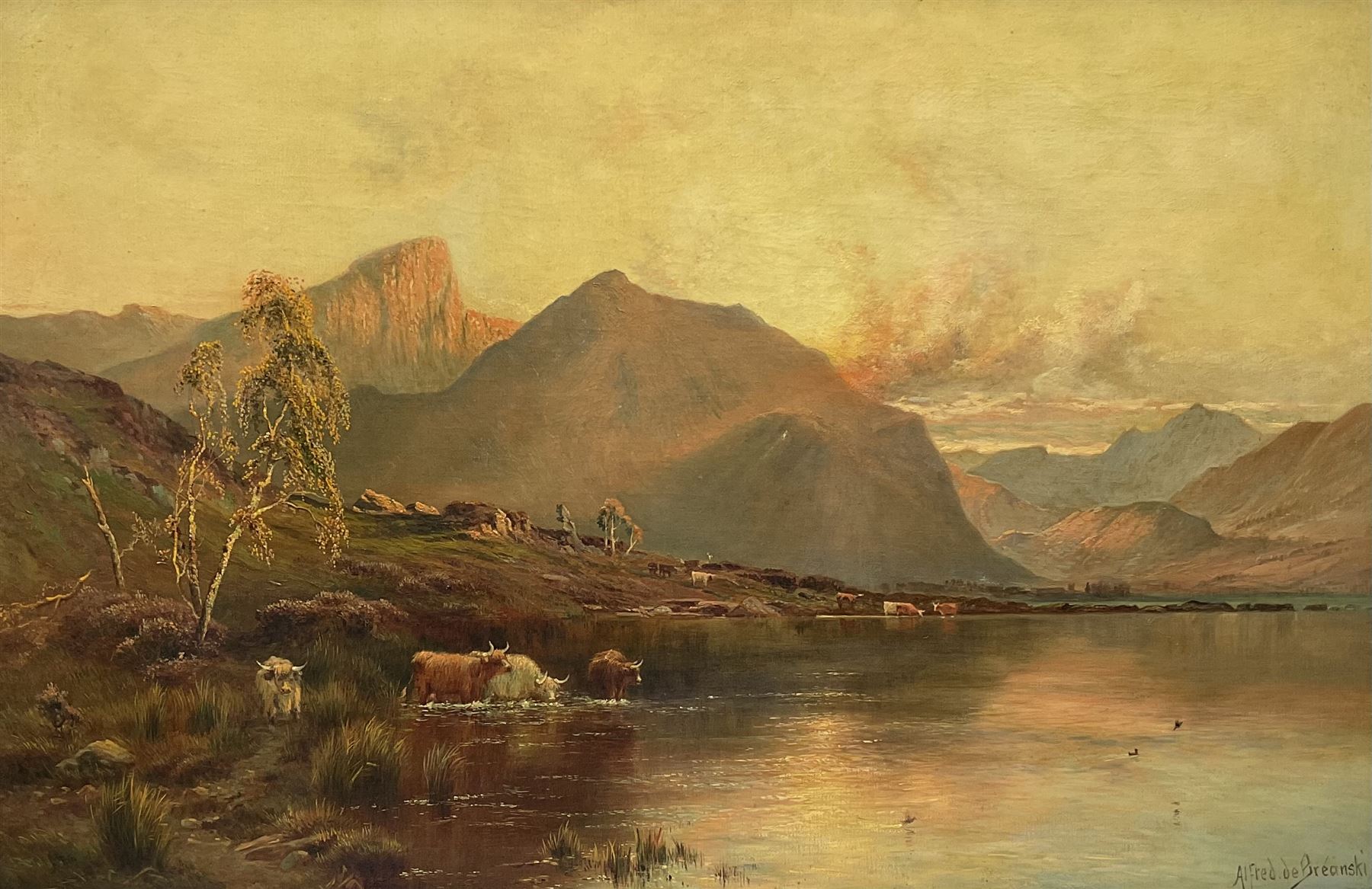 Alfred de Bréanski Snr. RBA (British 1852-1928): 'Cader Idris from Tregennan'