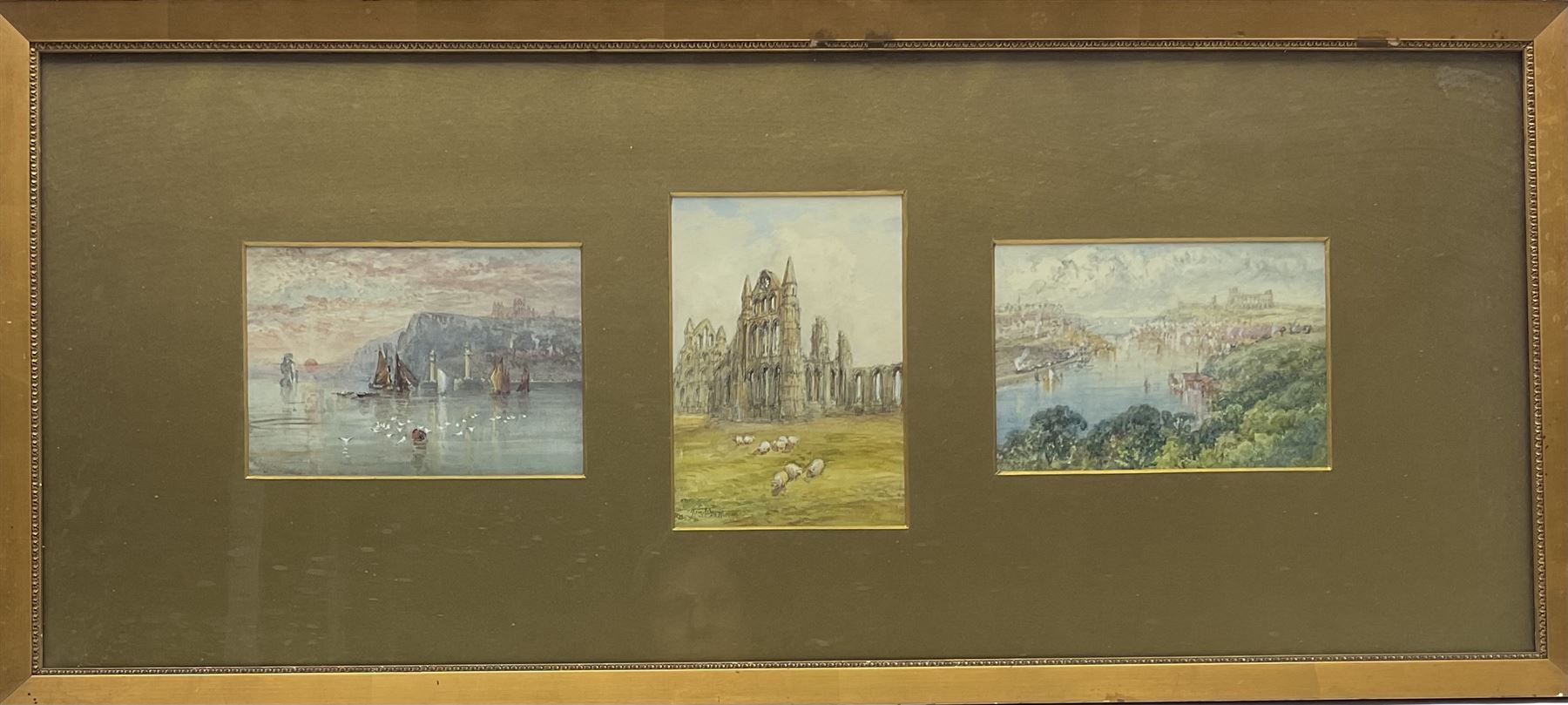 Mary Weatherill (British 1834-1913): Whitby Abbey Upper and Lower Harbour views - Image 8 of 9