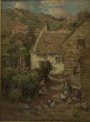 John Bowman (Staithes Group 1872-?): 'Little Gossips Runswick Bay'