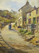 James William Booth (Staithes Group 1867-1953): Cowbar Bank Staithes