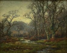 Frederick Golden Short (British 1863-1936): Woodland Stream