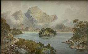 Charles Edward Hannaford (British 1863-1895): 'Ellen's Isle Loch Katrine Perthshire Scotland'