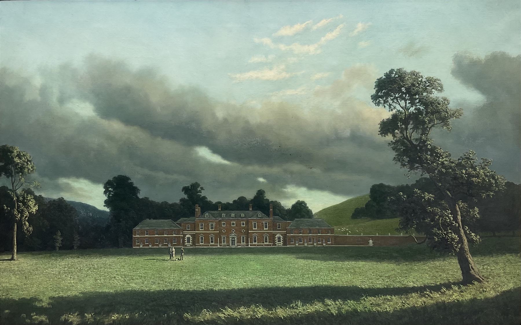 Algernon Cecil Newton RA (British 1880-1968): 'A View of Godmersham Park Kent on a Cloudy Day'