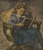 Wilhelm Christiaan Constant Bleckmann (Dutch 1853-1942): Girl Reading a Book