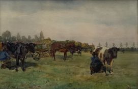 John Atkinson (Staithes Group 1863-1924): Milking Cows in the Field