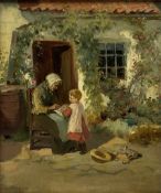 Ralph Hedley (Staithes Group 1851-1913): An Alphabet Lesson in the Garden