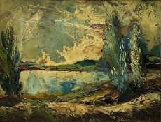 Isherwood (20th century): Landscape with Trees