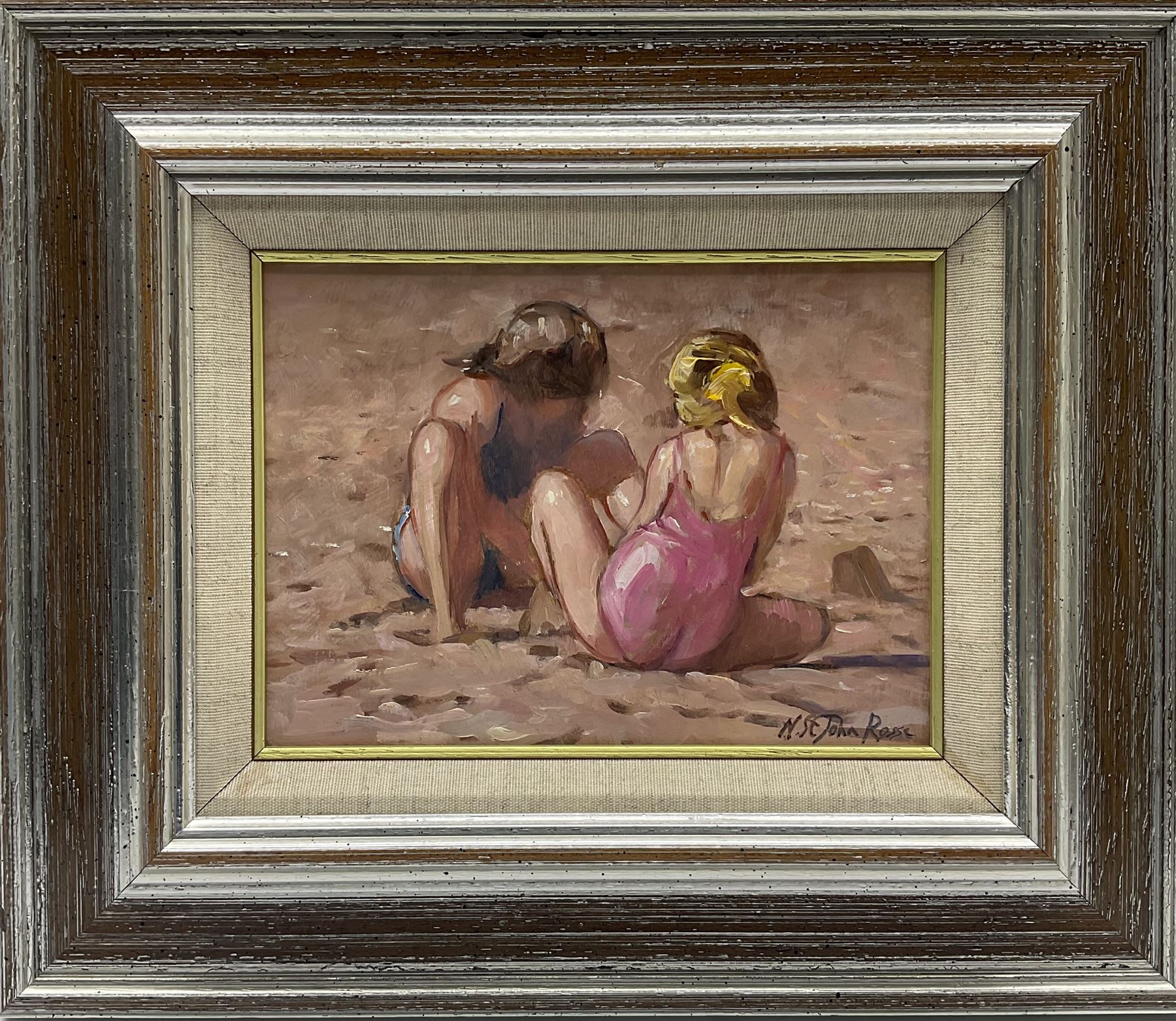 Nicholas St John Rosse (British 1945): 'Two on the Sand' - Image 2 of 4