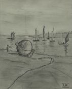 Ludovic Rodo Pissarro (French 1878-1952): Estuary with Sailing Boats