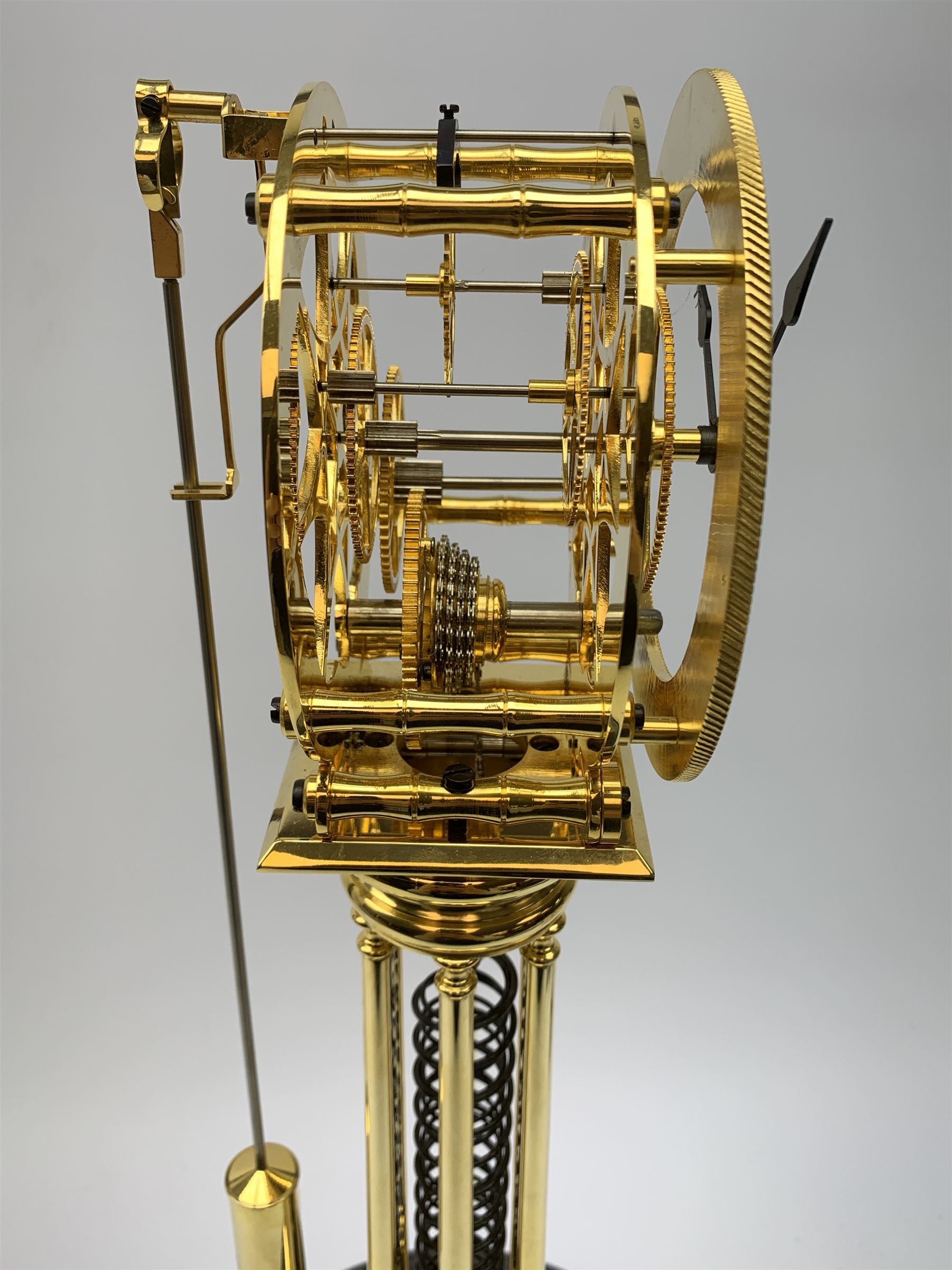 After William Smith of Musselburgh - Contemporary brass skeleton clock - Image 6 of 6