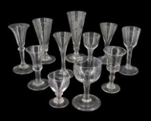 A group of 18th century drinking glasses