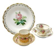 Early 19th century Derby coffee can and saucer