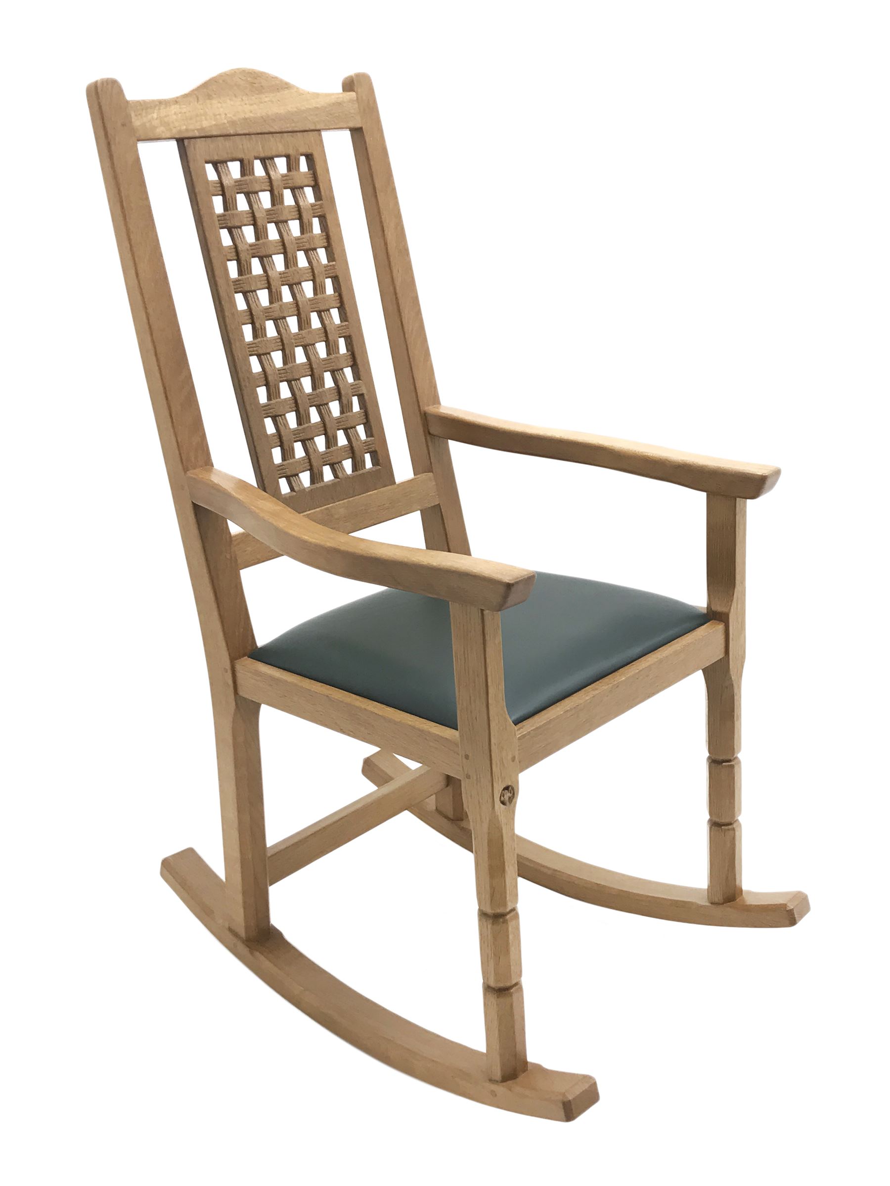 'Foxman' oak rocking chair